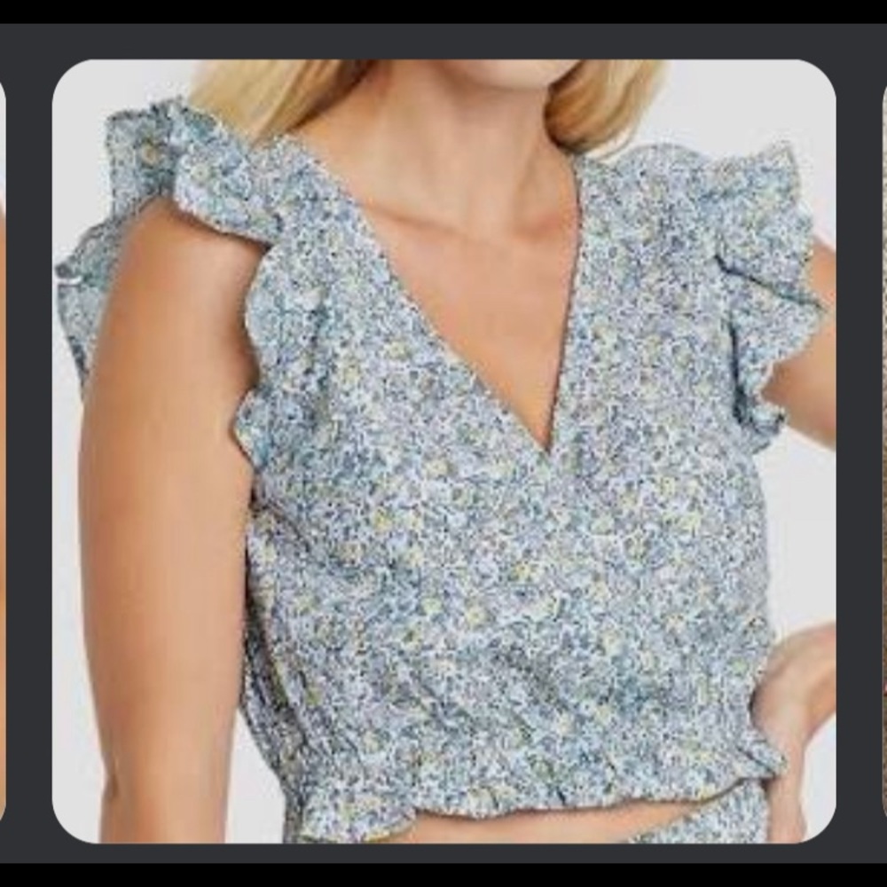 Universal Thread Woman’s Flutter Sleeveless crop top NWOT